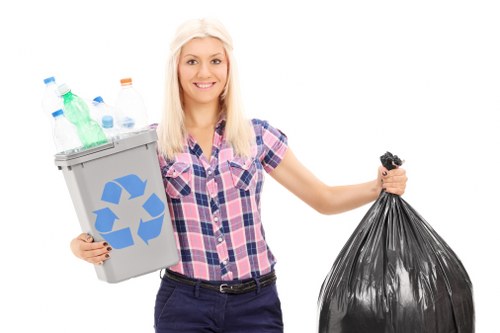 Professional waste clearance team at a Pinner construction project